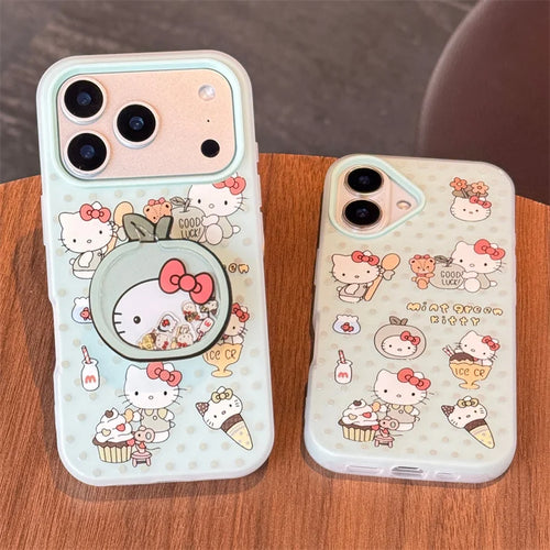 Korean Mint Green Hellokitty Phone Case For iPhone