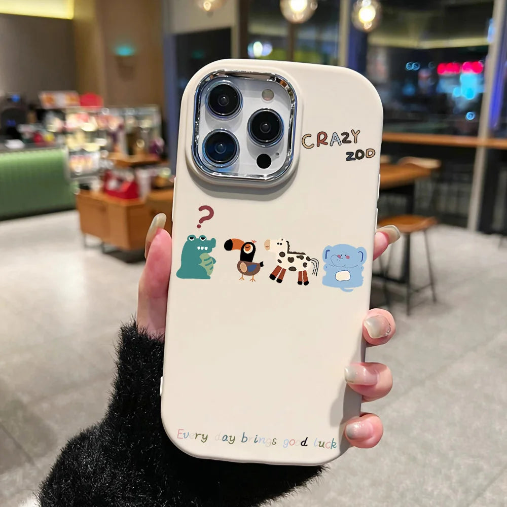 Black Cat Metal Lens Bumper Soft Silicone Cover Phone Case