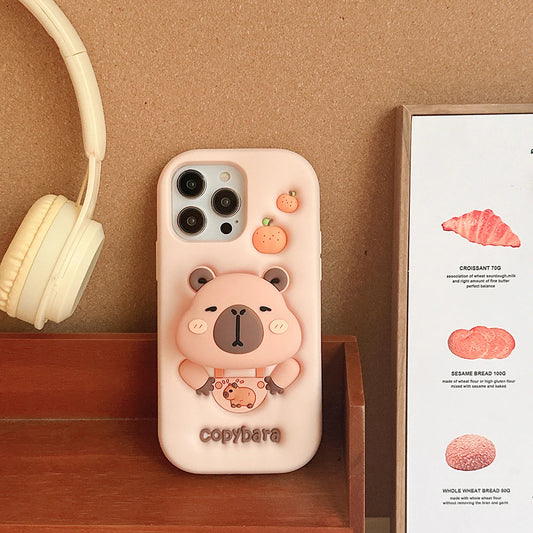 3D Cartoon Copybara Phone Case