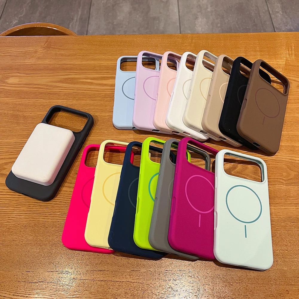 Original Liquid Silicone For Magsafe Magnetic Case For iPhone