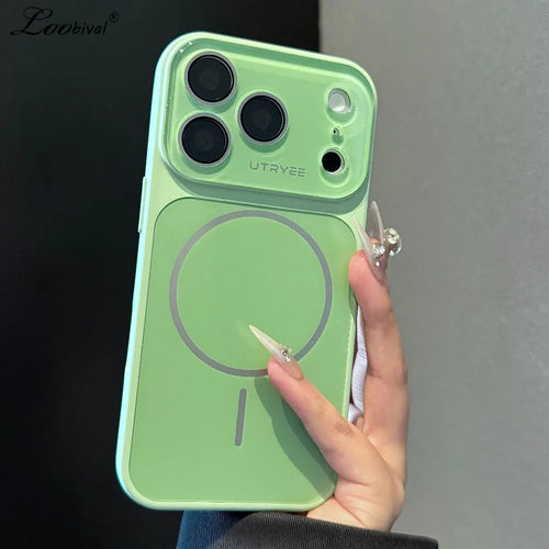 Matte For Magsafe Acrylic Camera Film Protector Case For iPhone