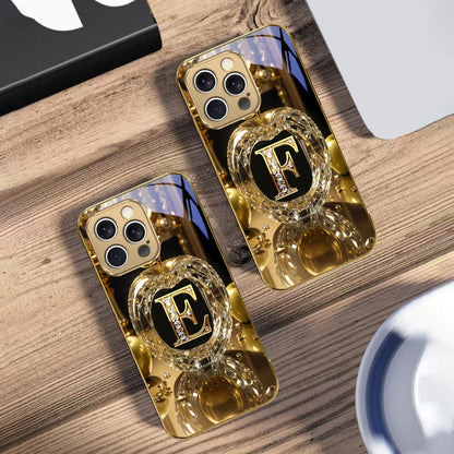 High End Golden Letter 'F'  For iPhone
