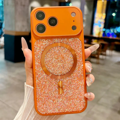 Luxury Sparkle Diamond Rhinestone Magnetic For Magsafe Case For iPhone
