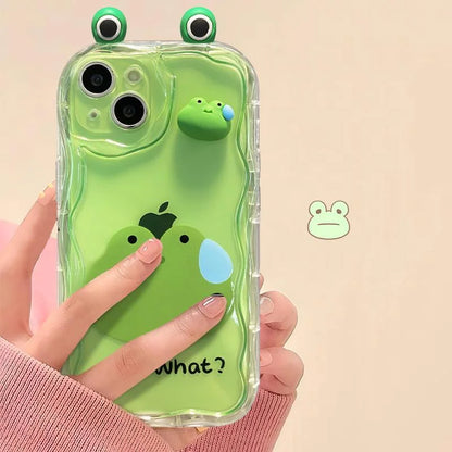 3D Ear Panda Frog Pendant Phone Case for IPhone