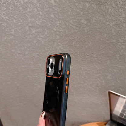 Luxury Striped Matte Magnetic Phone Case For iPhone