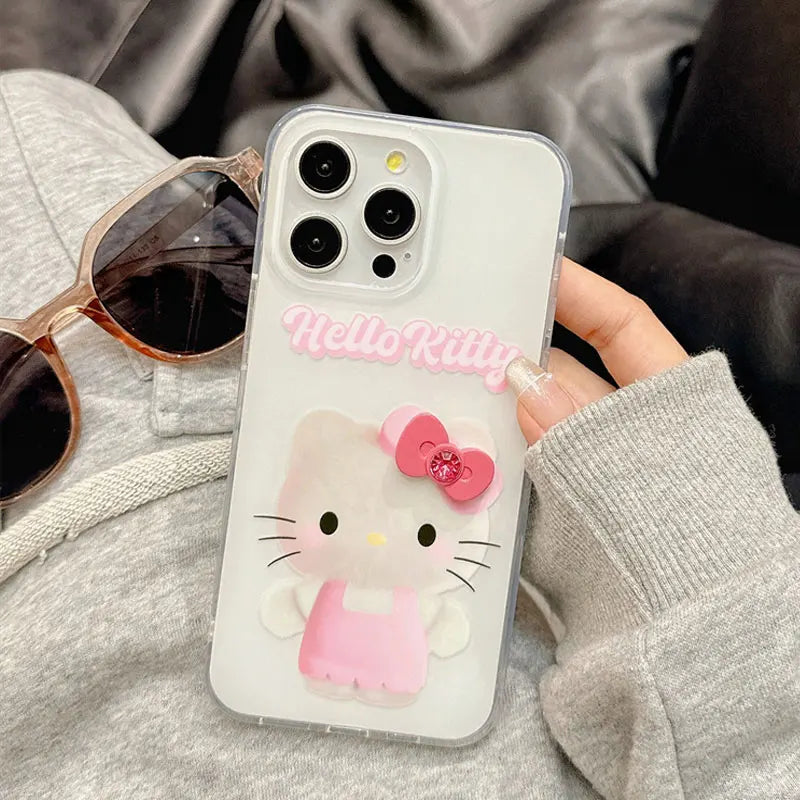 Hello Kitty Bow Kawaii Pink Phone Case For iPhone