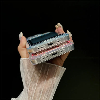 Transparent Card Holder Slot Case  For iPhone