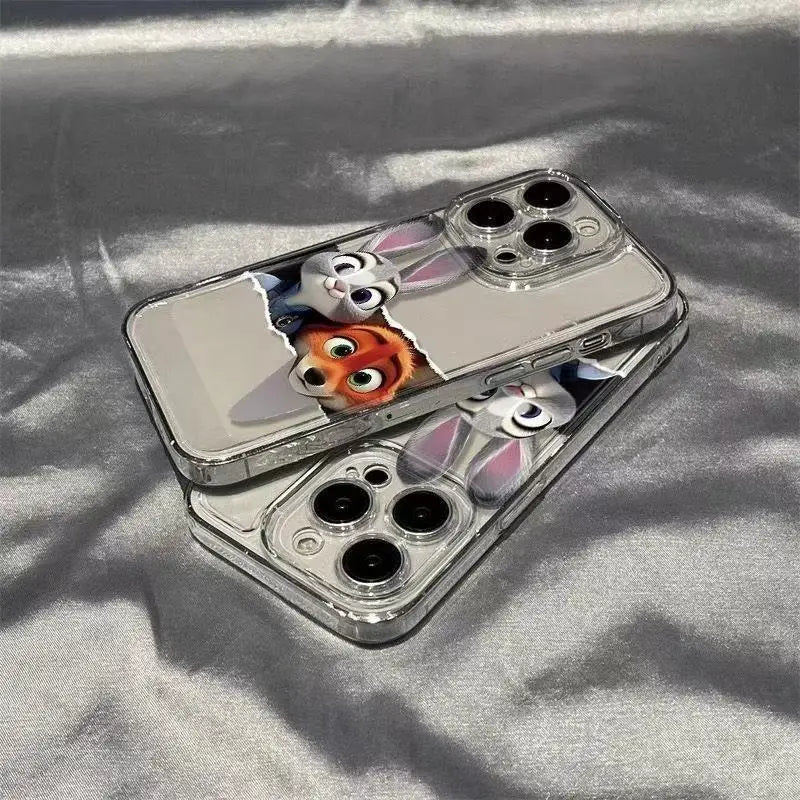 Zootopia Phone Case Judy Nick Cartoon Soft Case Compatible With iPhone