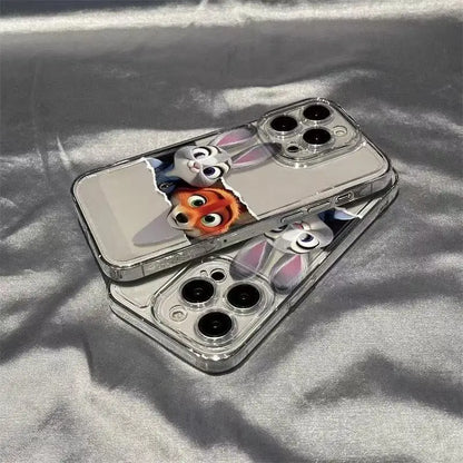 Zootopia Phone Case Judy Nick Cartoon Soft Case Compatible With iPhone