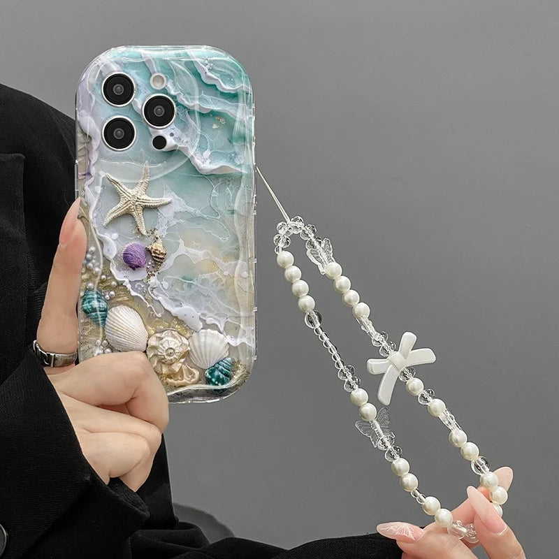 Beach Seashell Starfish Pattern Phone Case For iPhone