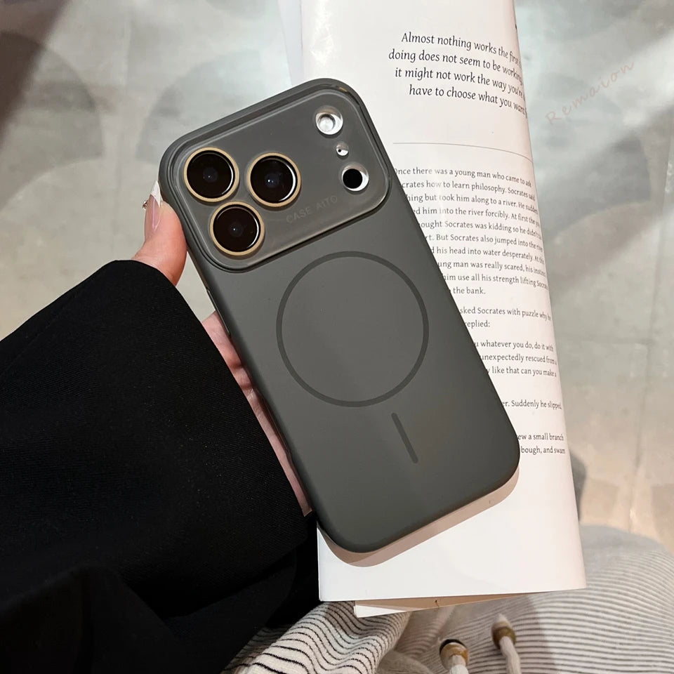 Big Window Liquid Silicone Phone Case For iPhone