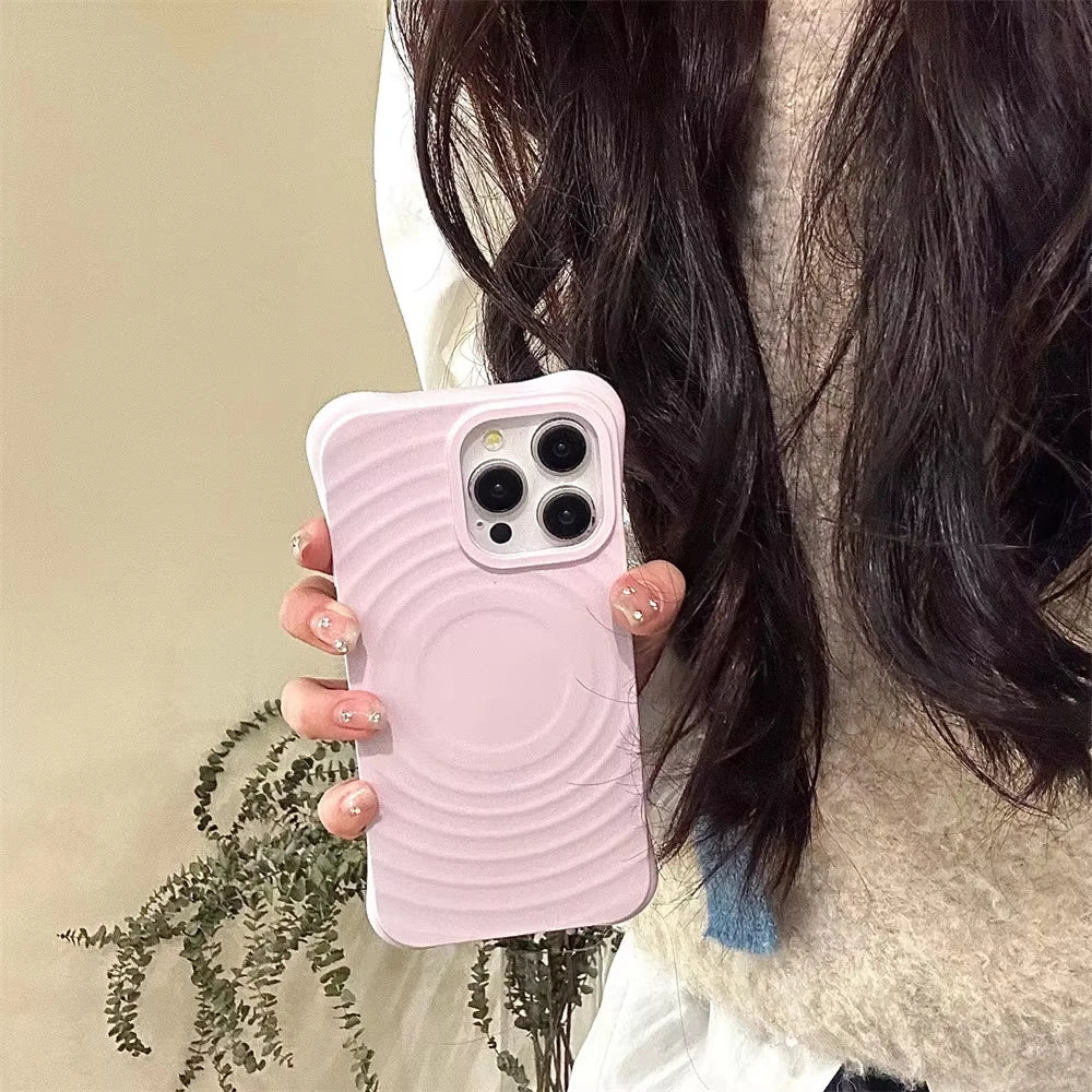 Ripple Soft Silicone For Magsafe Magnetic Phone Case