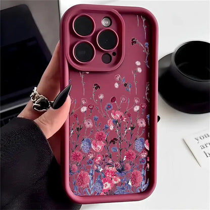 Flower Soft Silicone Phone Case For IPhone