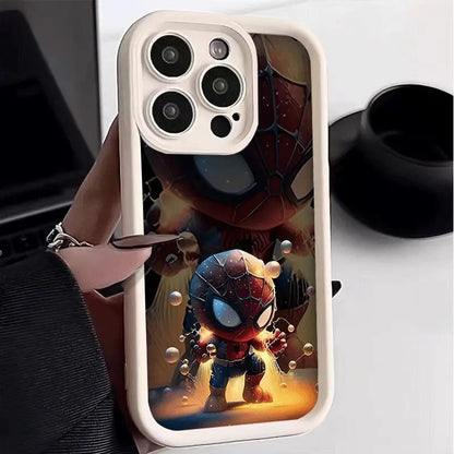 Cute Big Head Spider Man Comic Phone Case For iPhone