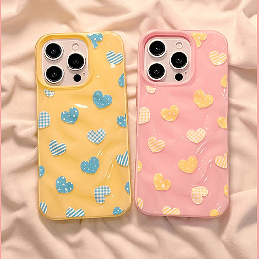 Lovely Heart Love Cute Folds Texture Phone Case