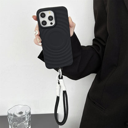 Water Ripple Silicone Circular Pattern For Magsafe Phone Case
