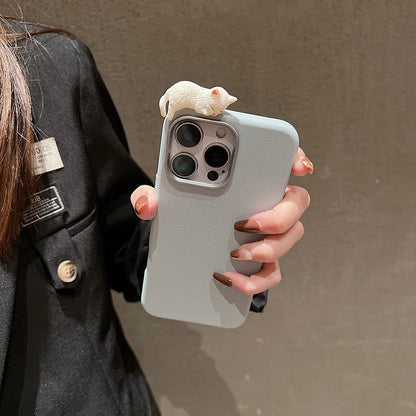 Cute 3D Cat Lichee Pattern Silicone Phone Case For iPhone