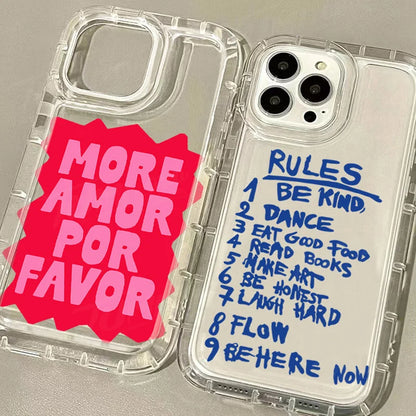 Mark Pen Graffiti More Amor Por Favor Phone Case For iPhone