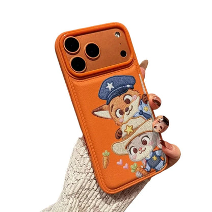 Anime Zootopia 2 Nick Judy Imitation Embroidery Skin Striae Suitable For iPhone