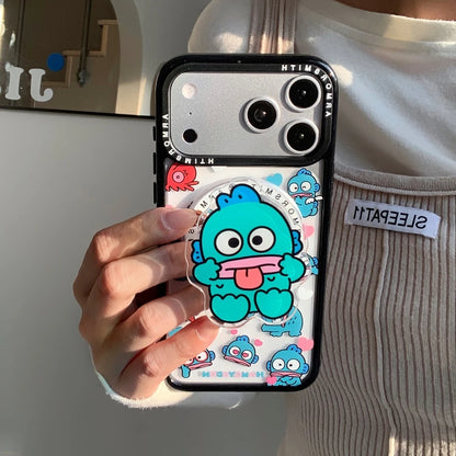 Sanrio Hangyodon Magnetic Holder Magsafe Wireless Charge Cute Cartoon Phone Case For iPhone
