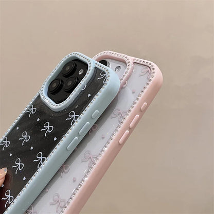 Fashion Glitter Rhinestone Border Bowknot Phone Case
