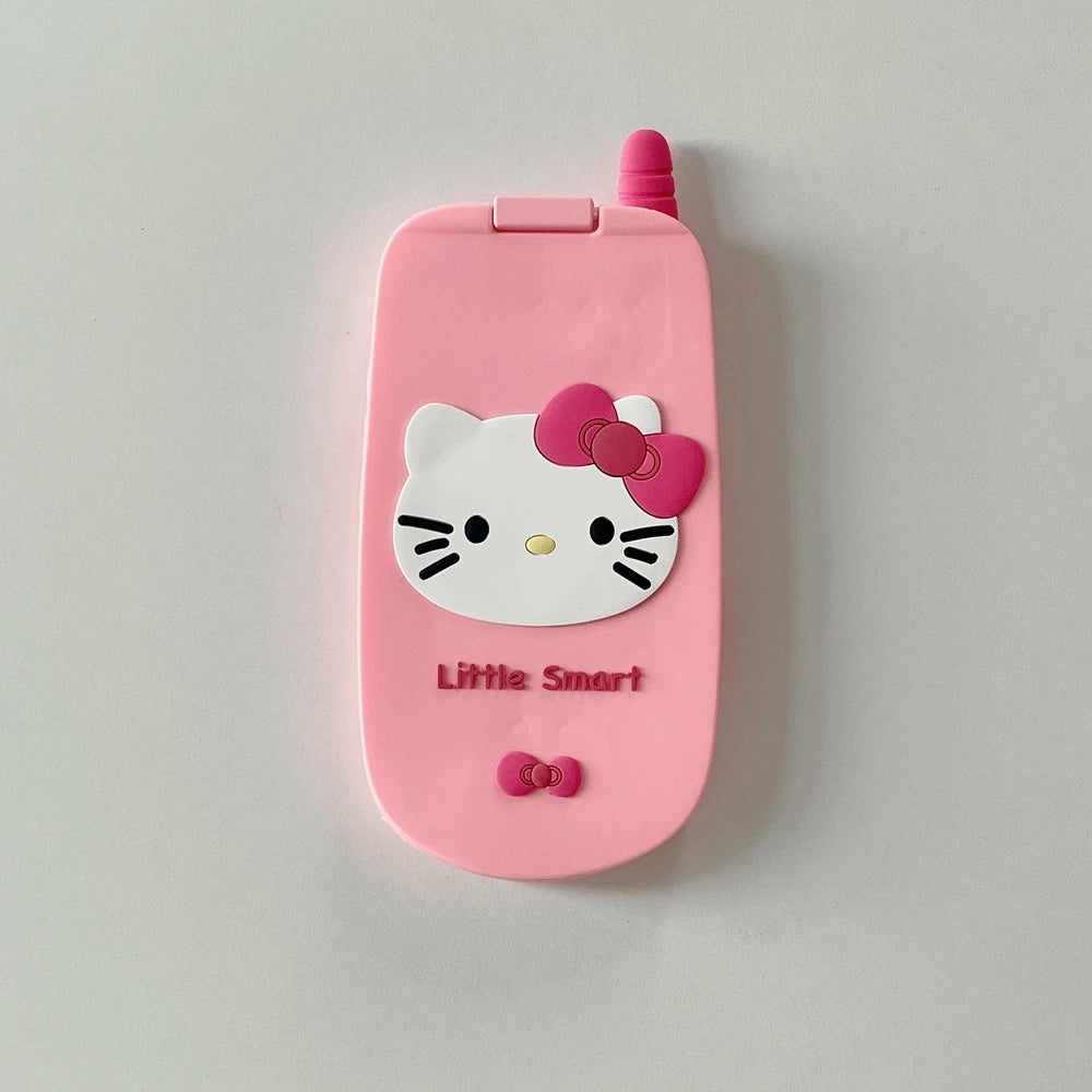 3D Cute Sanrio Hello Kitty Hide Makeup Mirror Flip Cover Phone Case For iPhone