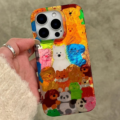Cute Colorful Graffiti Puppy Phone Case For iPhone