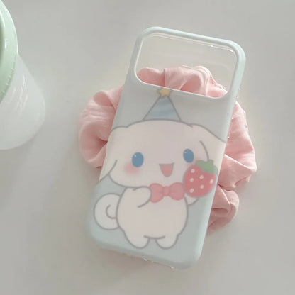 Cute Round Edged Strawberry Jade Guigou Sanrio Shockproof Phone Case For iPhone
