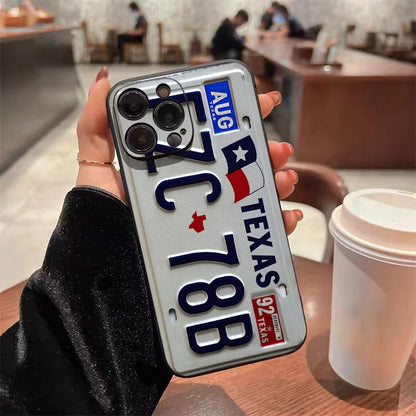 Retro Vintage License Plate Phone Case For iPhone