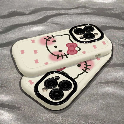 Hello Kitty Shy Cute Phone Case For iPhone