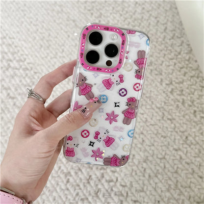 Cute Flower Hellokitty Phone Case For iPhone