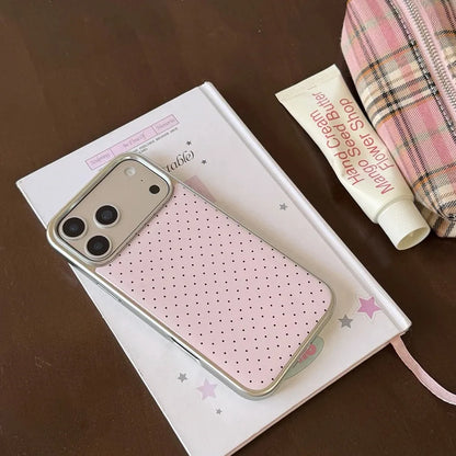 Candy Color Polka Dot Plating Case  For iPhone