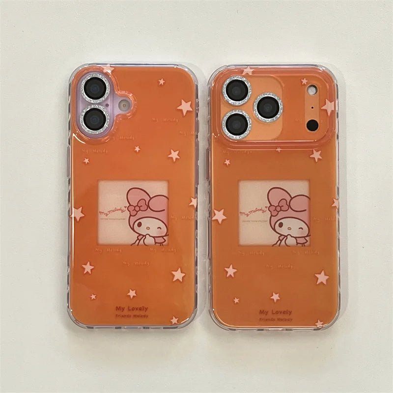 Fashion Orange Star Melody Phone Case For iPhone