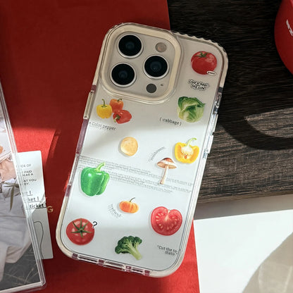 Korean Vegetable 3D Cartoon Tomato Bracket Magnetic Phone Case For iPhone