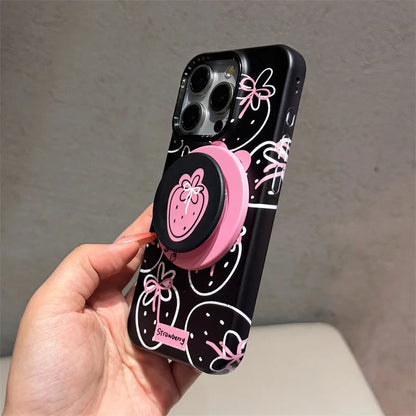 Line Strawberry Magnetic Phone Case