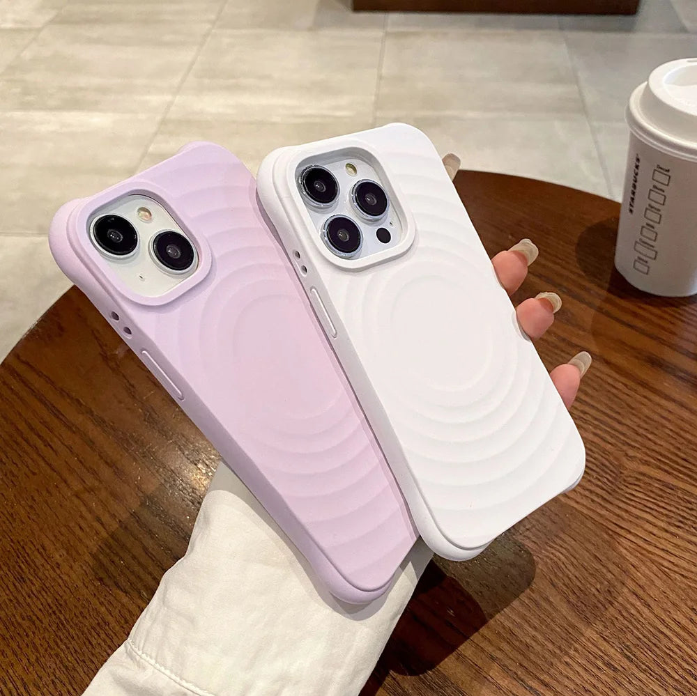 Ripple Soft Silicone For Magsafe Magnetic Phone Case