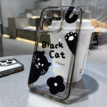 Black Cat Liquid Silicone Phone Case