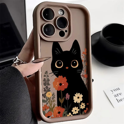 Candy Color Cute Cat Phone Case