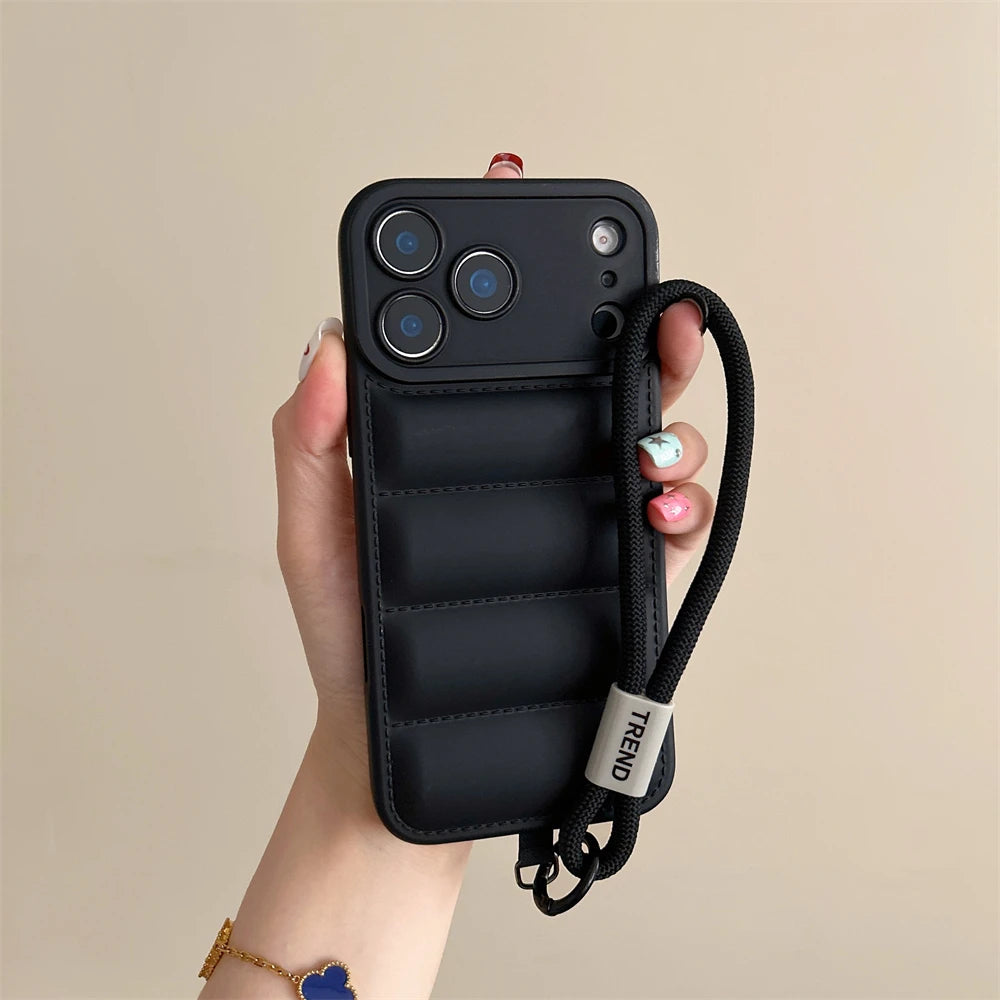 Soft Down Jacket Silicone Case For iPhone