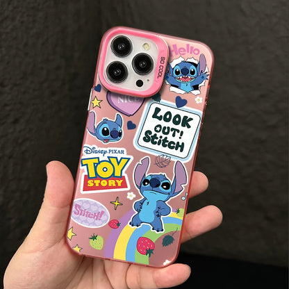 Stitch Rainbow Cute Naughy Phone Case For iPhone