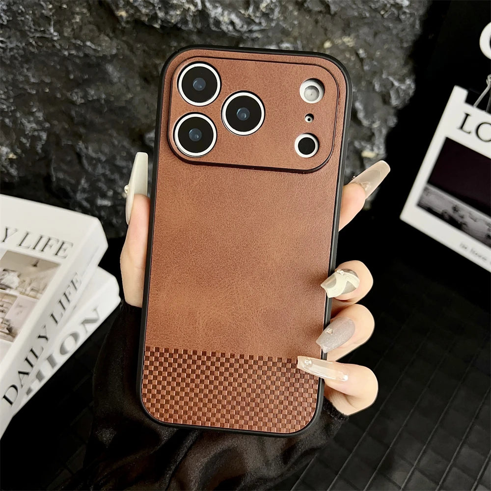 Luxury Soft Leather Case For iPhone