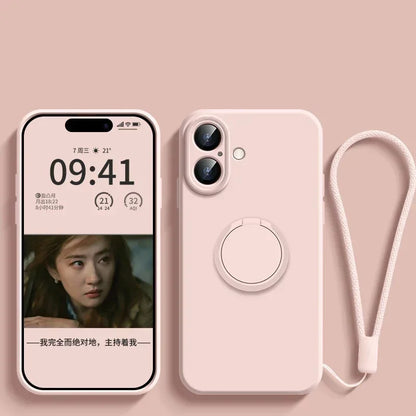 Liquid Ring Holder Stand Case For iPhone