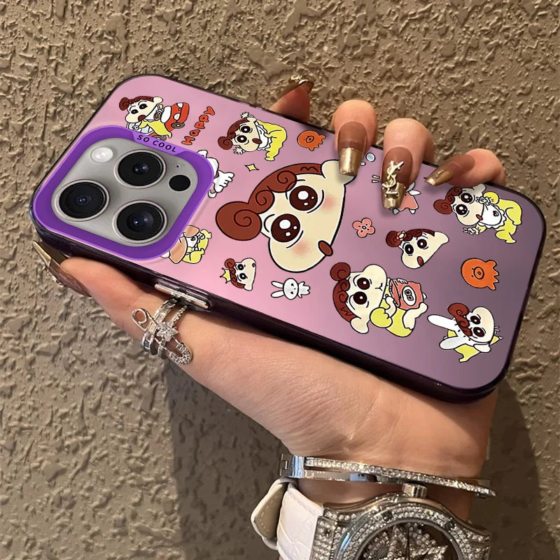 Lovely Crayon Shin-chans Frosted Case For iPhone