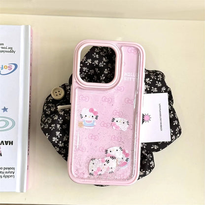 Luxury Pink Hello Kitty Quicksand Phone Case