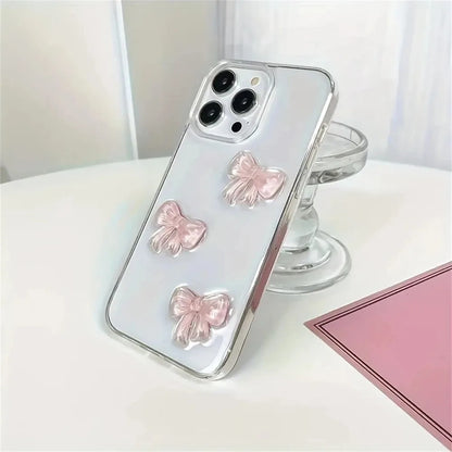 Cute 3D Pink Bowknot Phone Case For iPhone