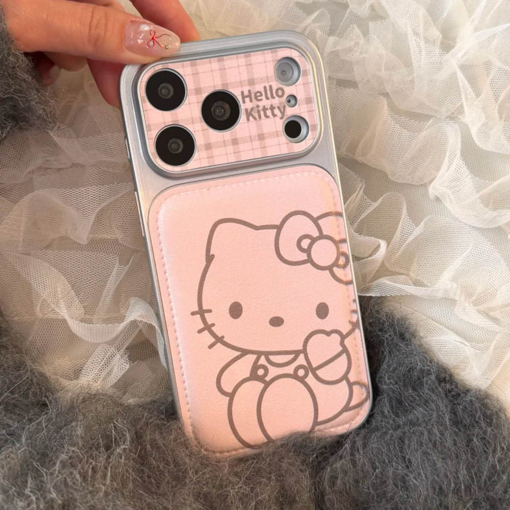 Luxury Cute Skin Pink Heart Kitty Shockproof Hard Phone Case