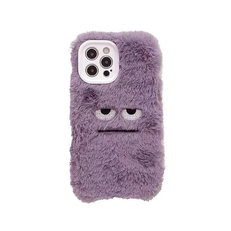 Korean Cute Funny Fluffy Phone Case For iPhone