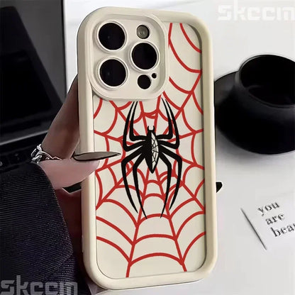 Black Spider Web Soft TPU Phone Case For iPhone