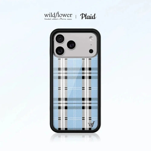 Wildflower Blue Purple Yellow Plaid Phone Case For iPhone