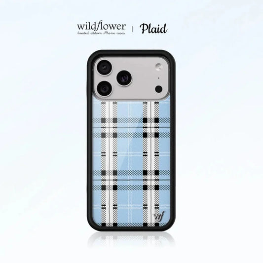 Wildflower Blue Purple Yellow Plaid Phone Case For iPhone